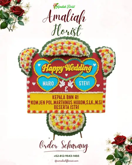 Papan Bunga Pernikahan Wonoenggal